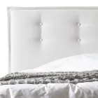 Cama de matrimonio 160x190 en tejido con cabecero con botones Made in Italy - Dreams viadurini
