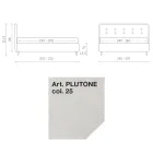 Cama de matrimonio 160x190 en tejido con cabecero con botones Made in Italy - Dreams viadurini