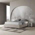 Cama doble 160x200 cm revestida en microfibra Fabricada en Italia - Atleta viadurini