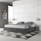 Cama doble de 200x200 cm con funda de microfibra, fabricada en Italia - Athlete viadurini