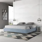 Cama doble de 200x200 cm con funda de microfibra, fabricada en Italia - Athlete viadurini