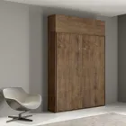 Cama doble plegable vertical con mueble de pared - Magicompare viadurini