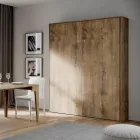 Cama doble plegable vertical en diferentes acabados - Magicompare viadurini