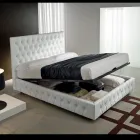 Cama doble Capitonné con almacenaje opcional Made in Italy - Sciocco viadurini