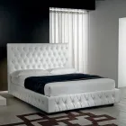 Cama doble Capitonné con almacenaje opcional Made in Italy - Sciocco viadurini