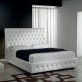 Cama doble Capitonné con almacenaje opcional Made in Italy - Sciocco