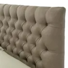 Cama doble clásica con cofre de tela o cuero ecológico Made in Italy – Líbano viadurini