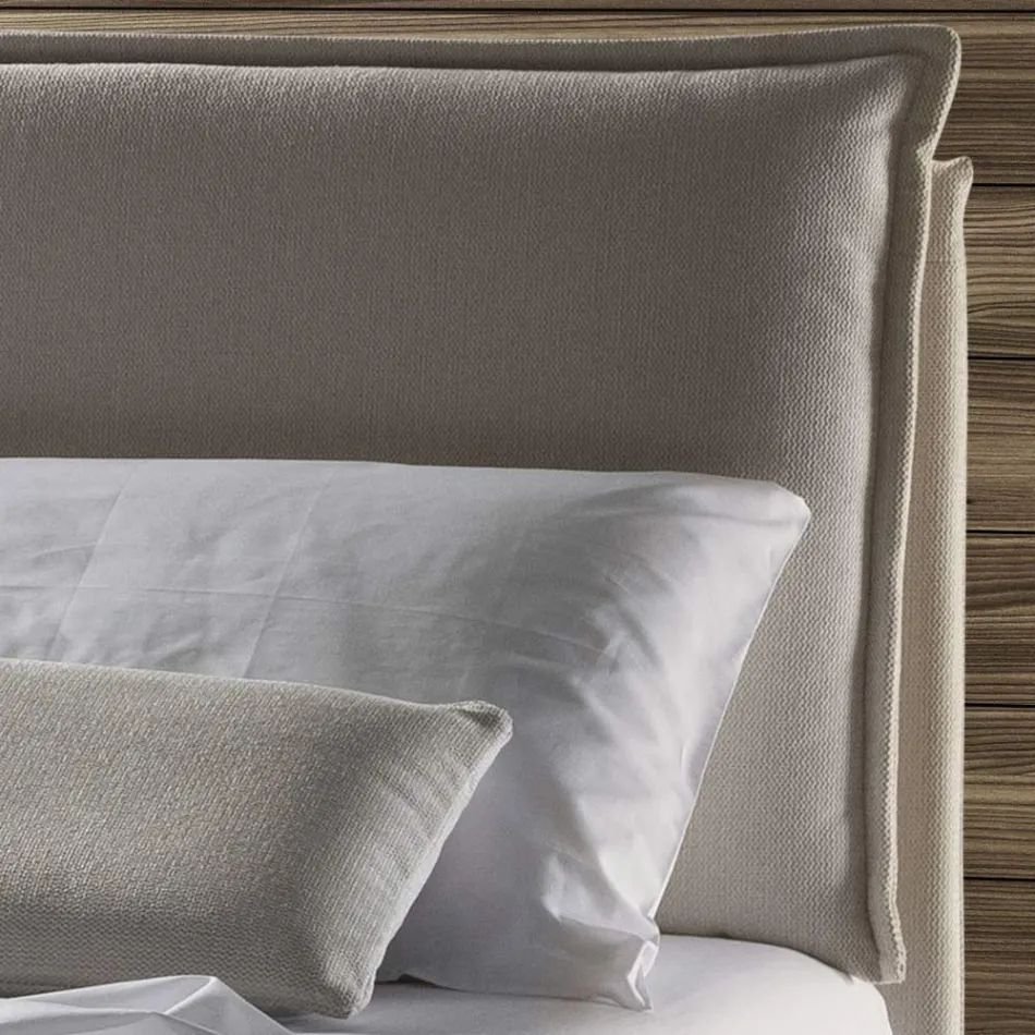 Cama doble con caja de almacenamiento Made in Italy - Ernesta viadurini