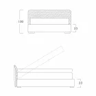 Cama doble con caja tapizada en tejido Corolle de Bolzan viadurini