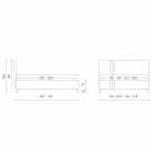 Cama doble con cajón acolchado en cuero ecológico Made in Italy - Paolo viadurini