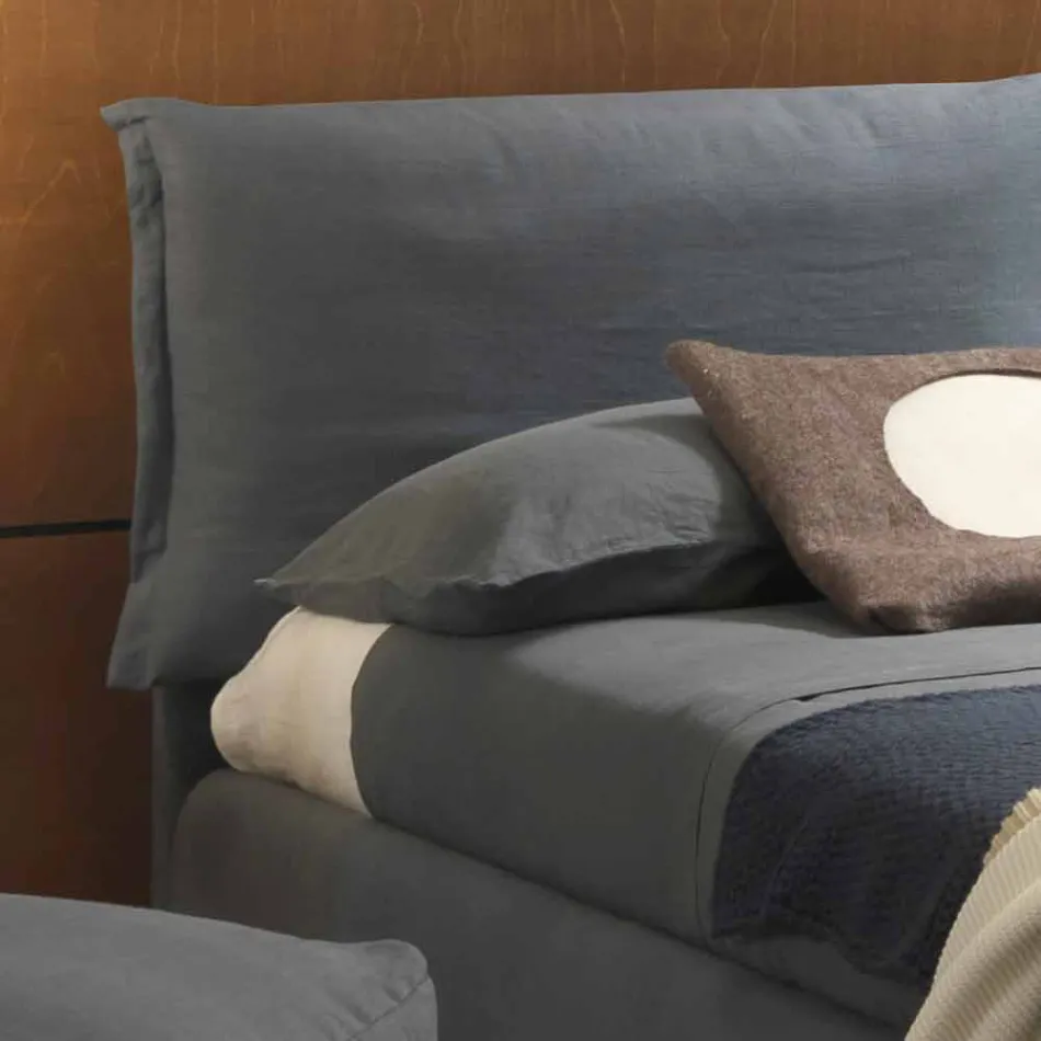 Cama doble con espacio de almacenamiento, diseño contemporáneo Iorca Bolzan viadurini