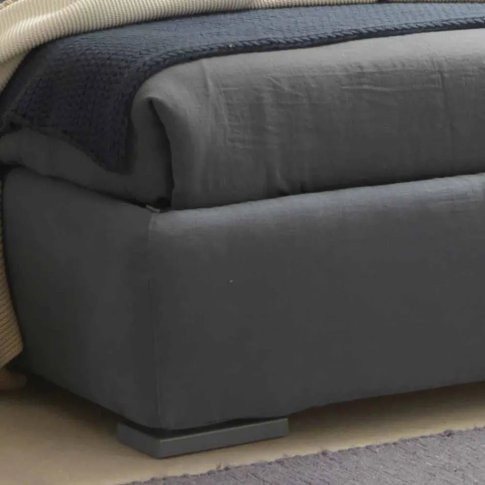 Cama doble con espacio de almacenamiento, diseño contemporáneo Iorca Bolzan viadurini