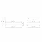 Cama doble con contenedor acolchado de imitación de cuero Made in Italy - Máscara viadurini