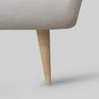 Cama doble con estructura acolchada y cabecero de hierro - Nebbia viadurini