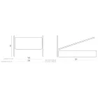 Cama doble con estructura tapizada en tejido Made in Italy - Rolly viadurini