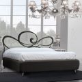 Cama doble con estructura de cama acolchada Made in Italy - Shadow