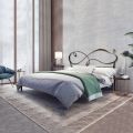 Cama doble con estructura de hierro macizo y tubular Made in Italy - Diseño
