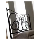 Cama doble con almohadas, colchón y 2 mesitas de noche Made in Italy - Natural viadurini