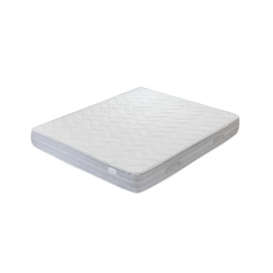 Cama doble con colchón, almohadas y 2 mesitas de noche Made in Italy - Laki viadurini