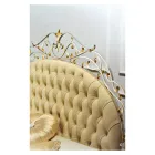 Cama doble con colchón, almohadas y 2 mesitas de noche Made in Italy - Laki viadurini