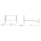 Cama doble con pie de cama en diferentes acabados Made in Italy - Acabado viadurini