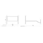 Cama doble con pie de cama, colchón, almohadas y 2 mesitas de noche - Lampo viadurini