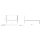 Cama doble con cabecero y estructura de hierro Made in Italy - Acabado viadurini