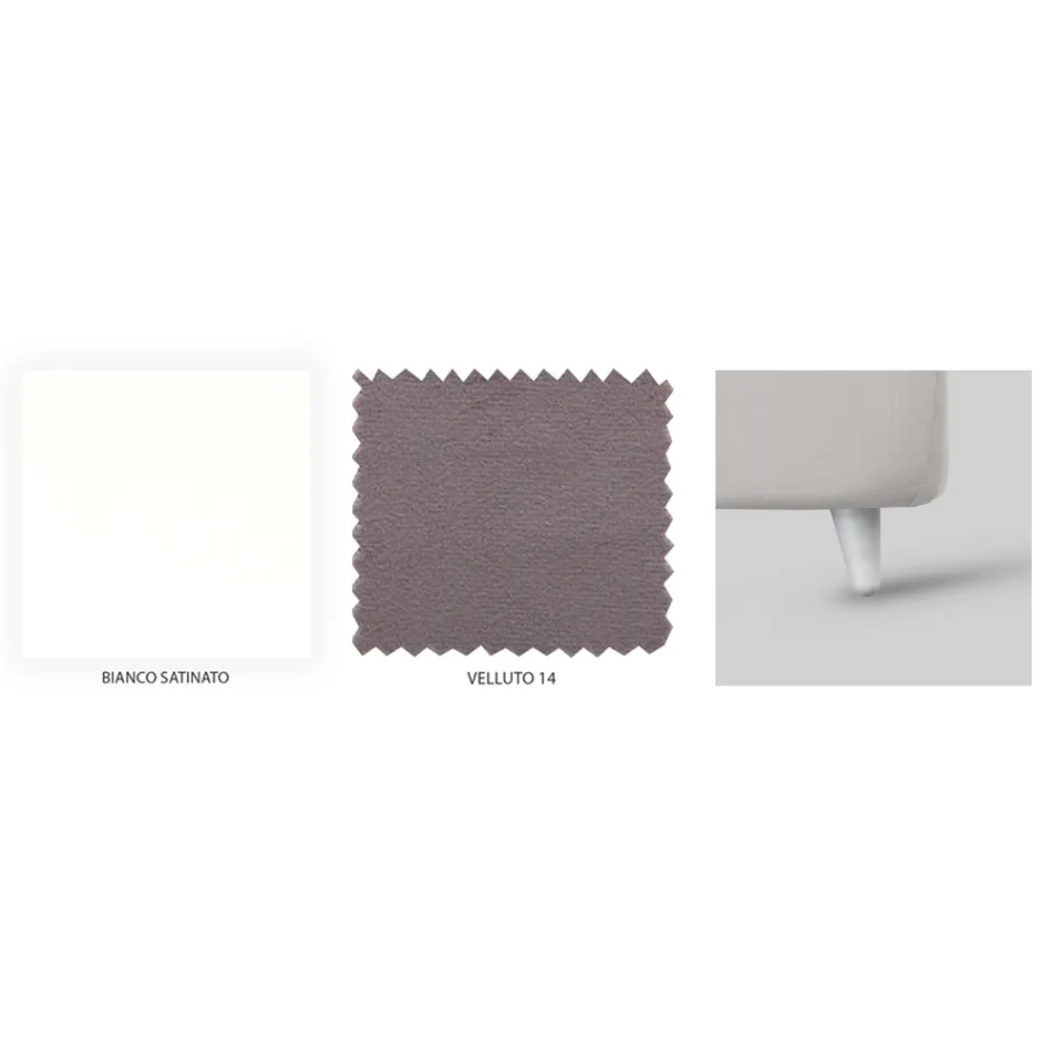 Cama doble con cabecero de hierro y cojines Made in Italy - Peter viadurini