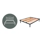 Cama doble con cabecero de tubo de hierro Made in Italy - Kenzo viadurini