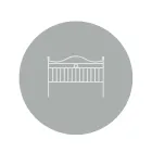 Cama doble con cabecero de tubo de hierro Made in Italy - Kenzo viadurini