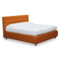 Cama doble con cabecero en ecopiel o tela Made in Italy - Buddy