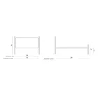 Cama Doble Estilo Clásico en Hierro y Cuero Made in Italy - King viadurini