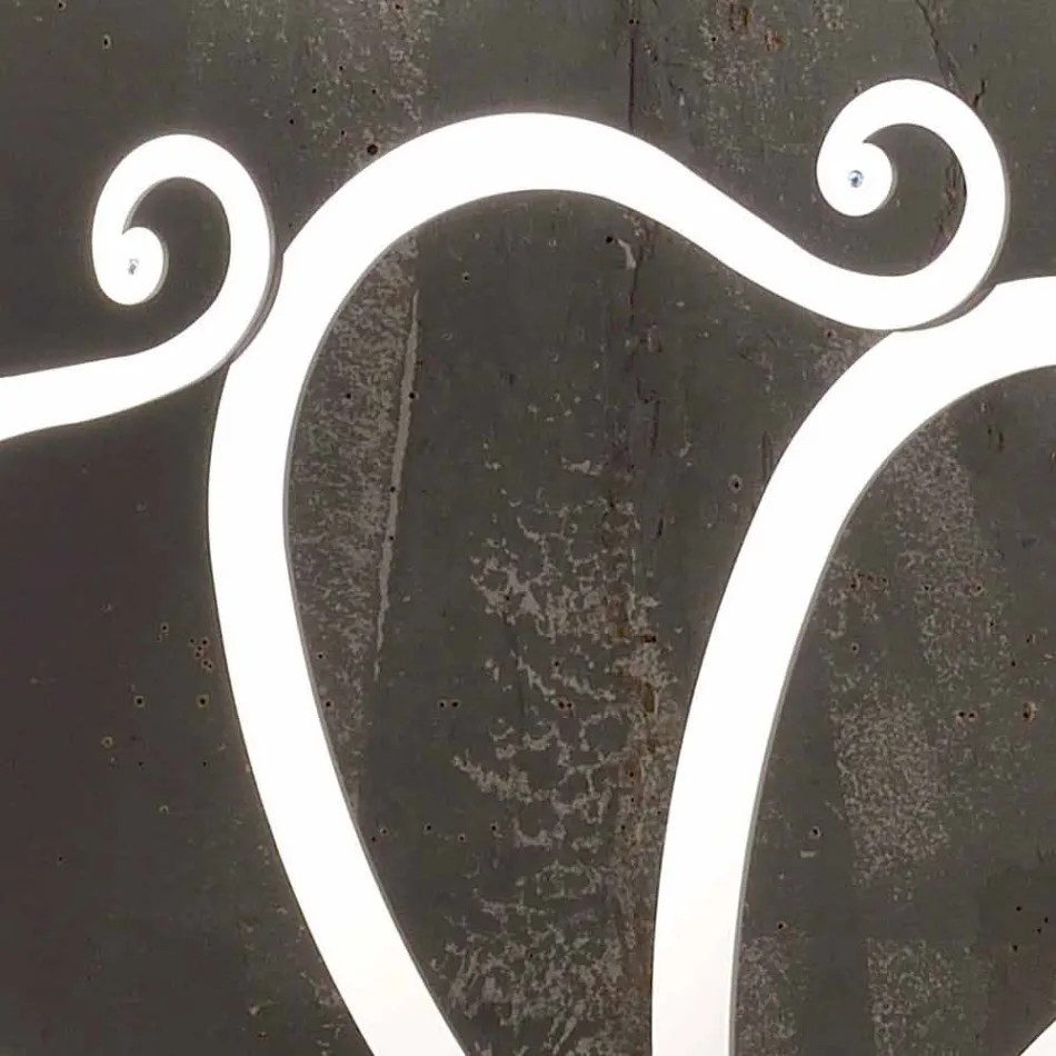 Cama doble de diseño hecha de hierro con decoraciones de cristal Eden viadurini