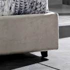 Cama doble de diseño moderno con cabecero plisado o acolchado - Alano viadurini