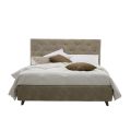 Cama doble acolchada de lujo con caja de almacenamiento Made in Italy - Torn
