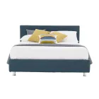 Cama doble de lujo en ecopiel o tejido con cofre Made in Italy – Nuvola viadurini