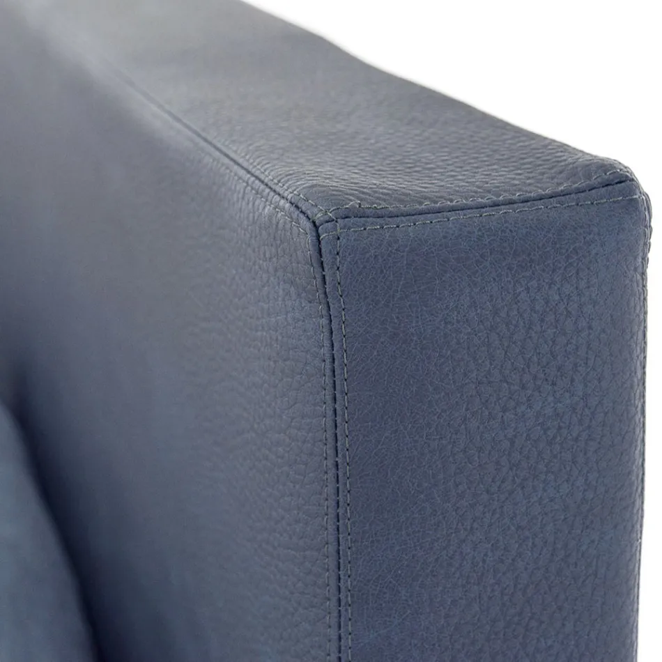 Cama doble de lujo en ecopiel o tejido con cofre Made in Italy – Nuvola viadurini