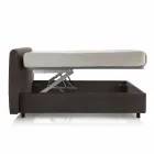cama doble tapizada con caja de almacenamiento 160x190 / 200cm Leona viadurini