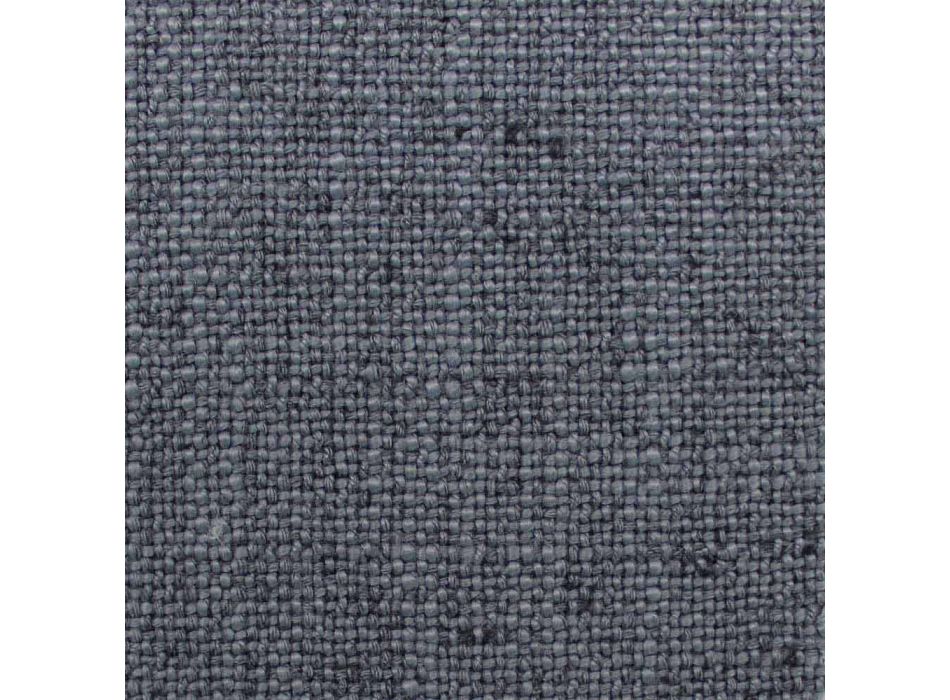 Cama doble tapizada con cajón, tela o ecopiel Made in Italy - Lardino viadurini