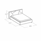 Bed cama tapizado con contenedor de elevación 160x190 / 200cm Mia viadurini