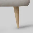 Cama doble tapizada con colchón y 2 mesitas de noche Made in Italy - Rolly viadurini