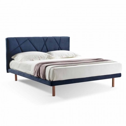 Tela de cama doble tapizada de alta calidad hecha en Italia - Guijarro viadurini