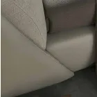 Cama Matrimonial Acolchada y Tapizada en Tela y Piel Made in Italy - Lula viadurini