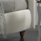 cama doble tapizada en piel sintética con caja de 160x190 / 200 cm Agly viadurini