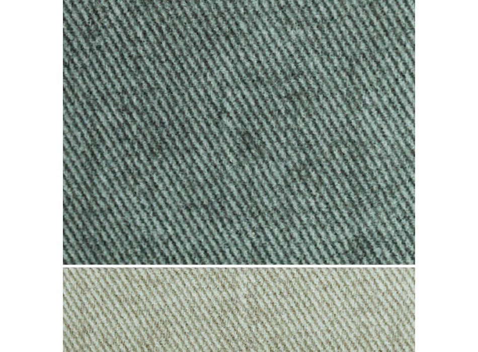Cama doble tapizada en tela o ecopiel Made in Italy - Elettro viadurini