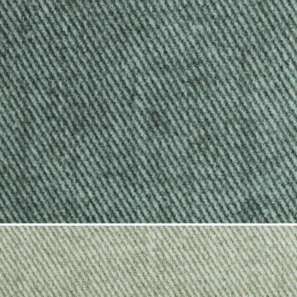 Cama doble tapizada en tela o ecopiel Made in Italy - Elettro viadurini