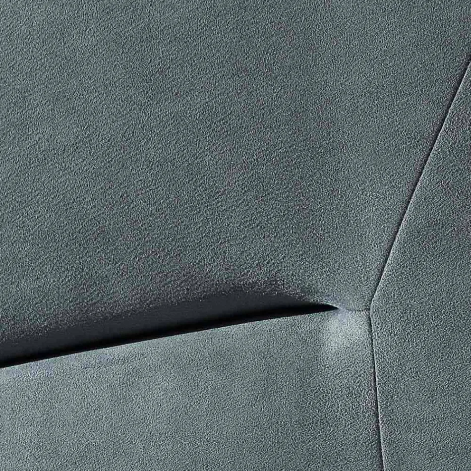 cama doble tapizada contemporánea con la caja de alcanzar un máximo de 160x190 / 200cm Sun viadurini