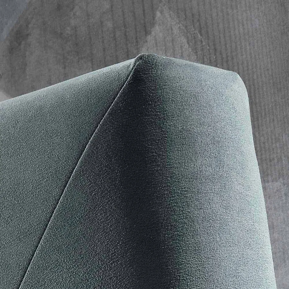 cama doble tapizada contemporánea con la caja de alcanzar un máximo de 160x190 / 200cm Sun viadurini