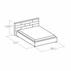 cama doble en piel sintética con caja de almacenamiento 160x190 / 200 cm Gin viadurini