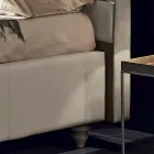 cama doble en piel sintética con caja de almacenamiento 160x190 / 200 cm Gin viadurini